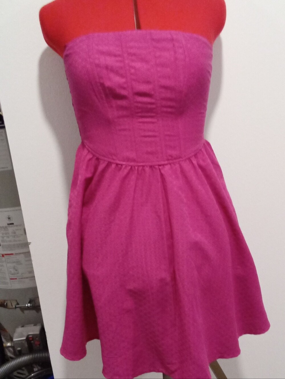 Band Of The Free Magenta Mini Dress Corset Small Strapless